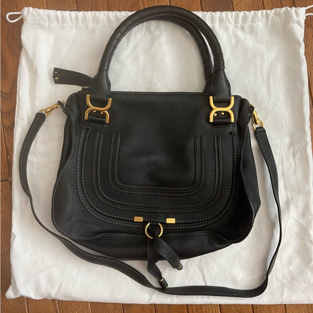 Chloe Marcie Zip Leather Sachel Bag